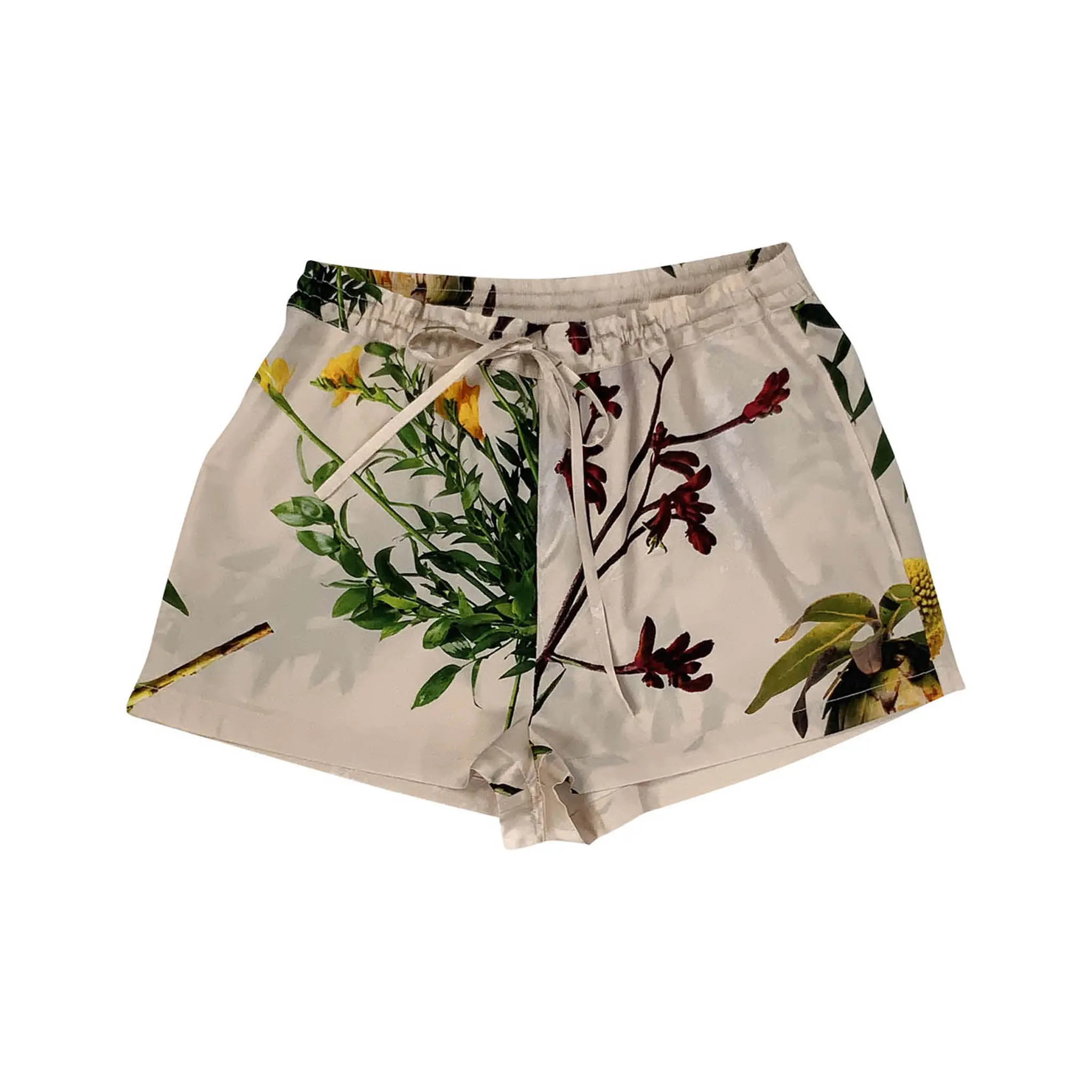 FLYING FLOWER Silk Pyjama Shorts - Image 3