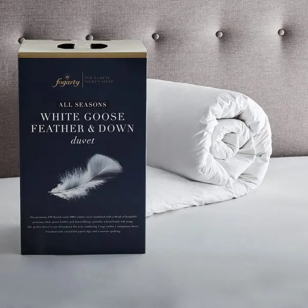 Fogarty White Goose Feather and Down Duo 4.5 + 9 Tog All Seasons Duvet - Image 4