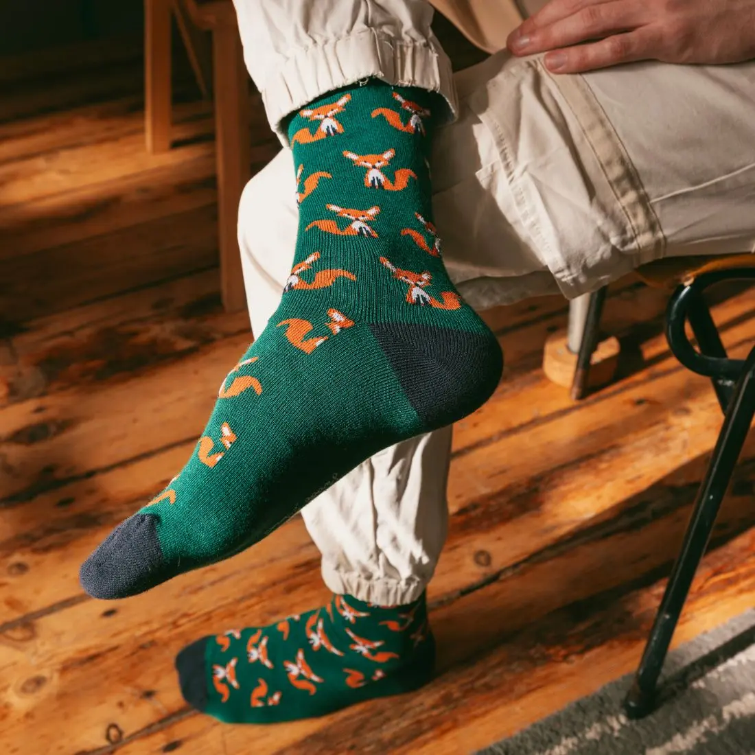 Fox Bamboo Socks (Comfort Cuff) - Image 3