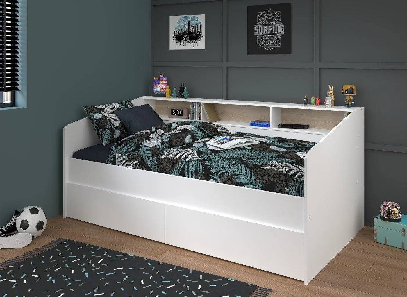 Freddie Wooden Day Bed - White