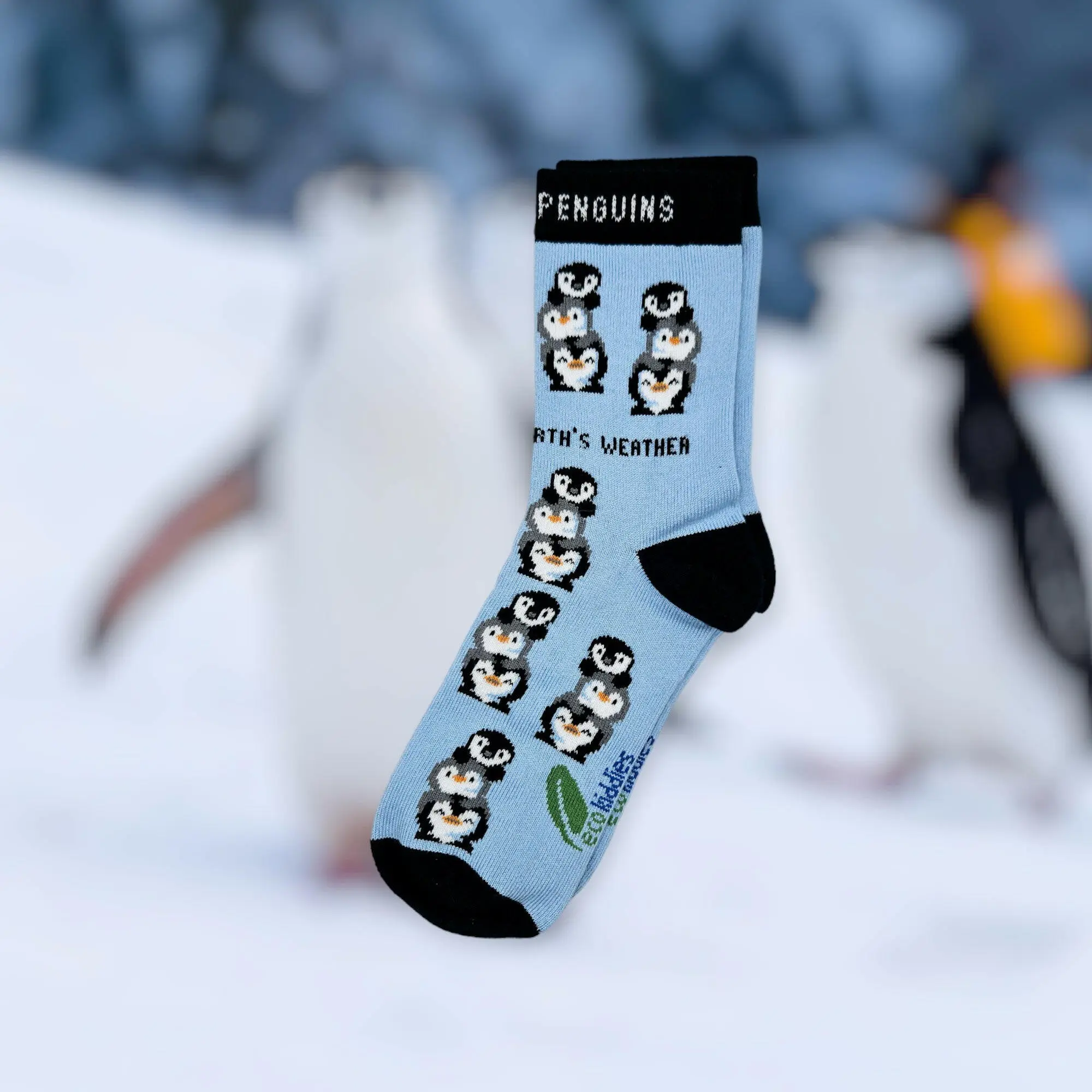 Friendly Penguins Organic Cotton Kids Socks - Image 3