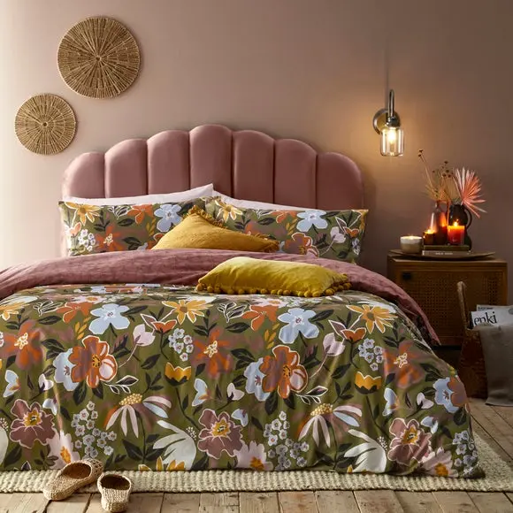 furn. Asterea Duvet Cover and Pillowcase Set Multicolour