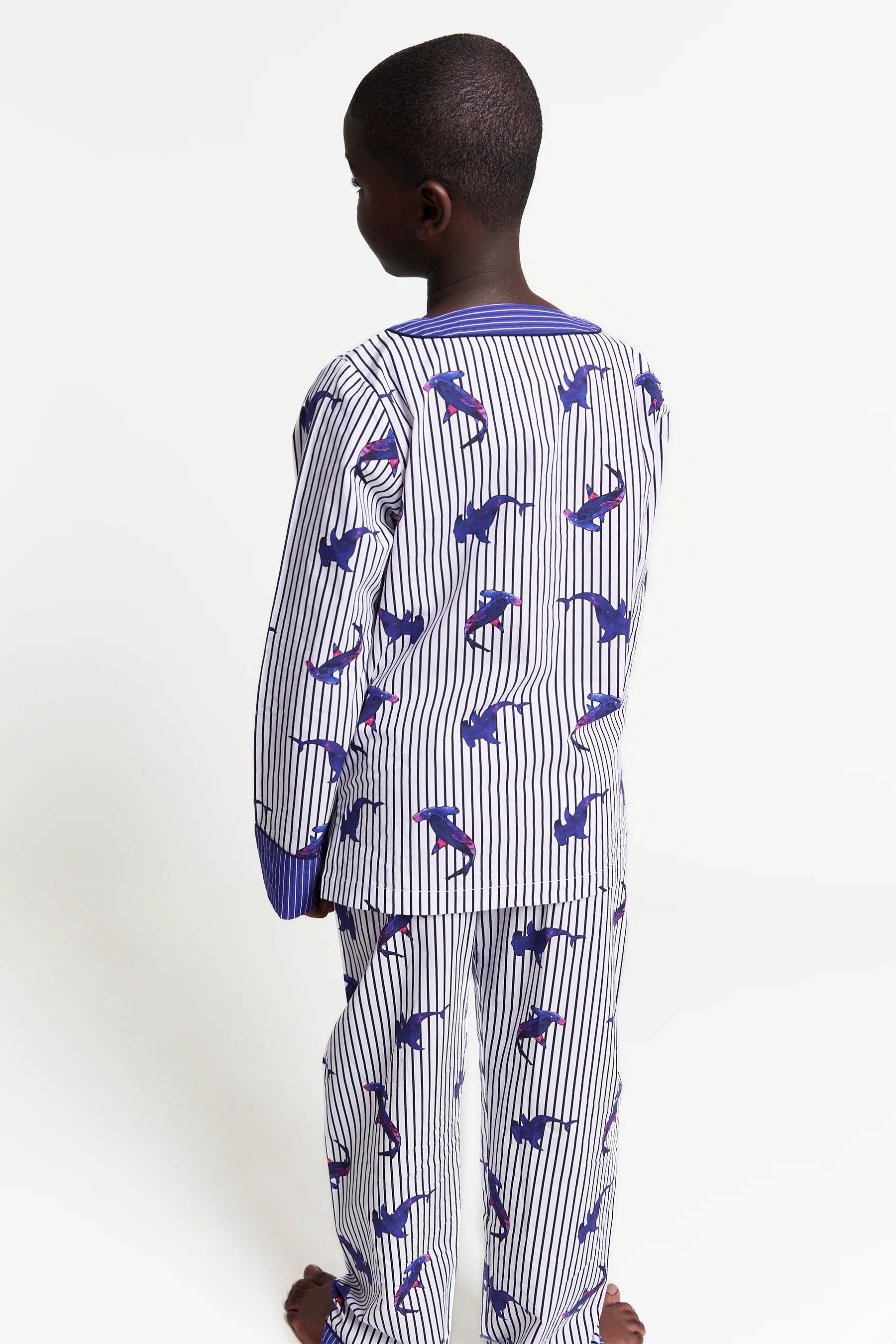 Galactic Sharks Kids Organic Cotton Pyjama Trouser Set - Image 5