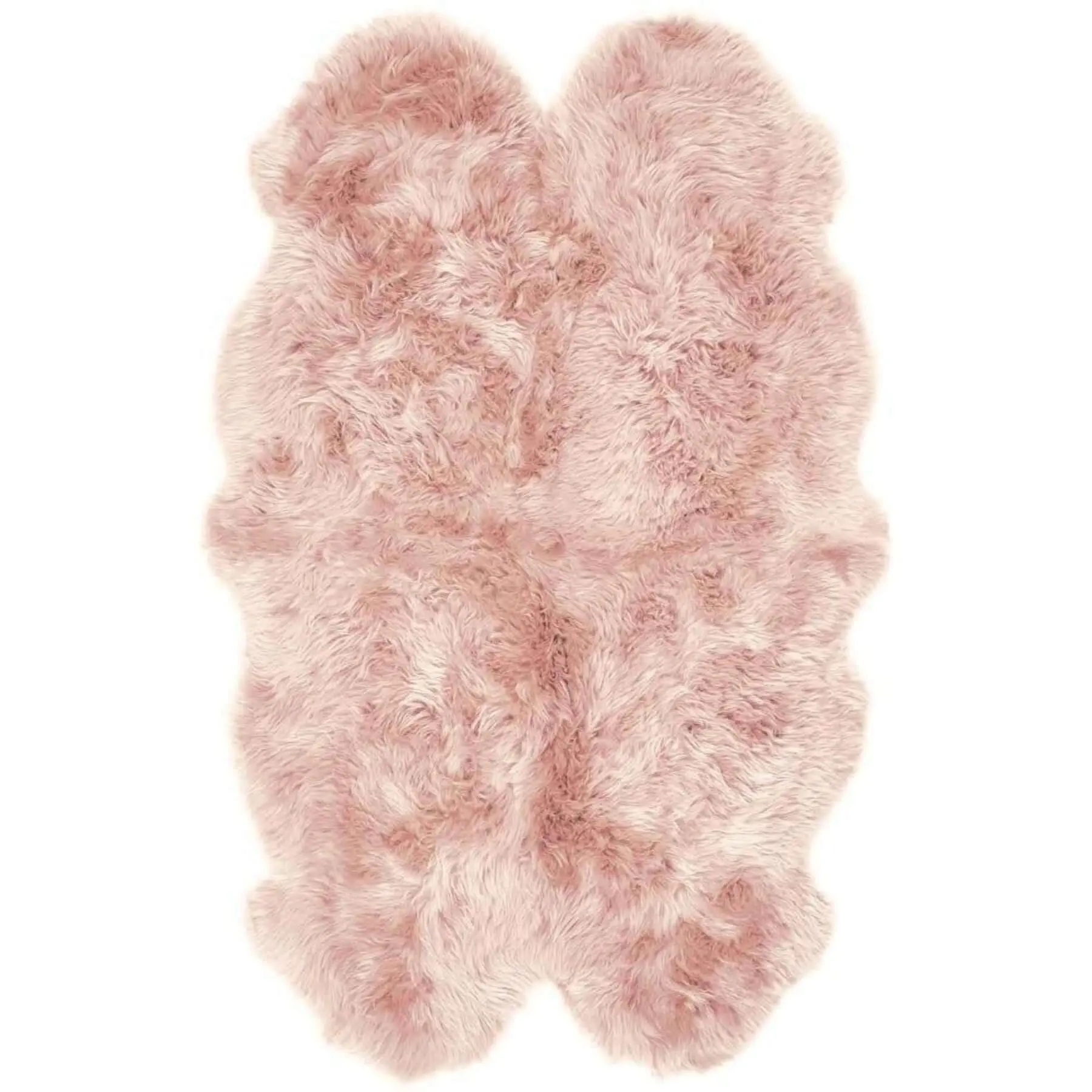 Genuine Rose Sheepskin Faux Fur Rug - Image 4