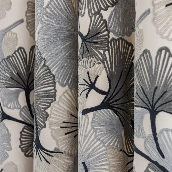 Gingko Cut Velvet Eyelet Curtains - Image 7