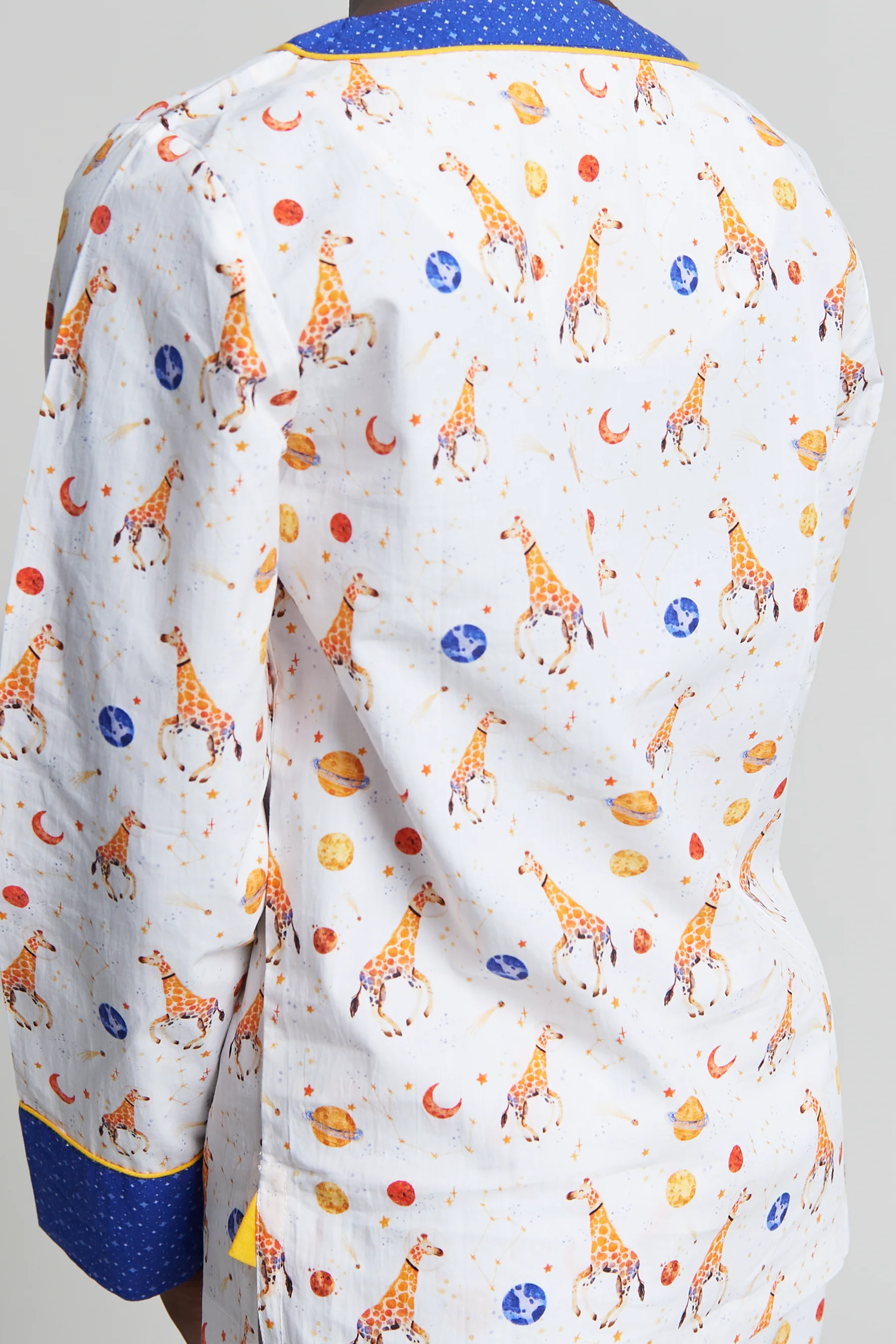 giraffe space odyssey organic cotton baby pyjama set - Image 3