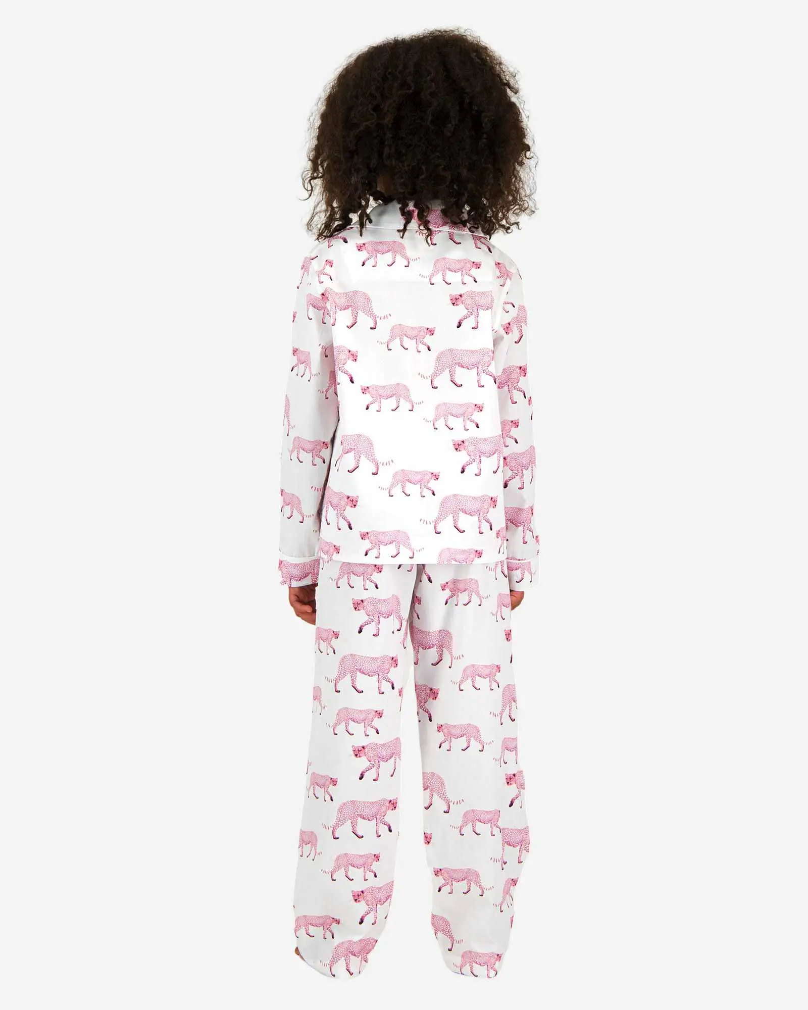 Girls Long Pyjamas - Pink Cheetah - Image 3