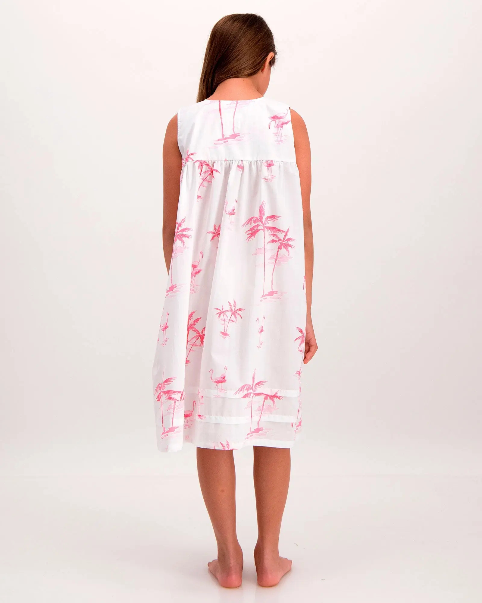 Girls Nighty - Pink Palms - Image 3
