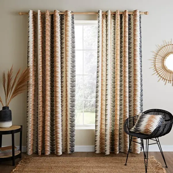 Global Stripe Eyelet Curtains - Image 2