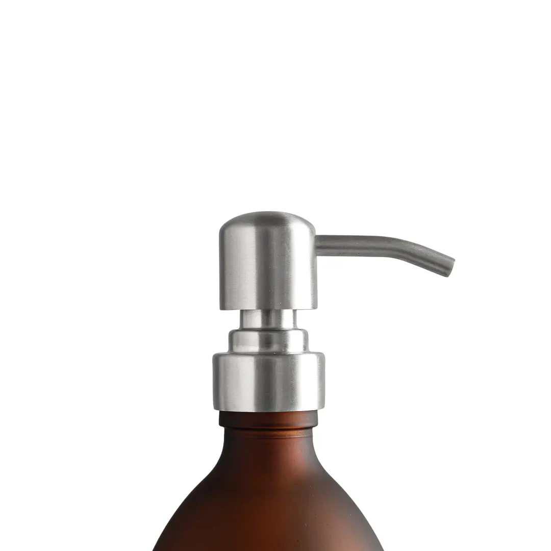 Gold Wall Bracket & Frosted Amber Glass Dispenser Set - Image 10
