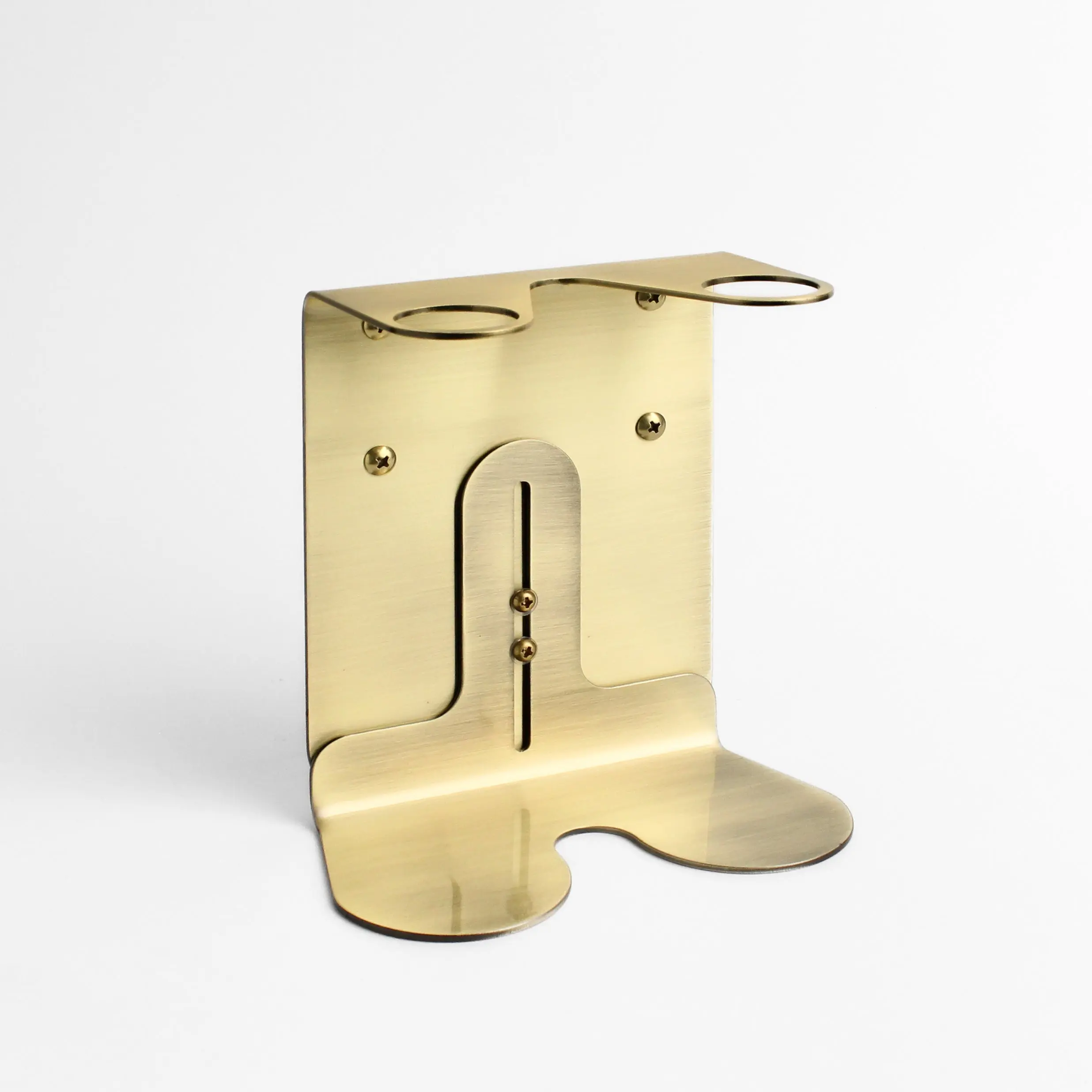 Gold Wall Bracket & Frosted Amber Glass Dispenser Set - Image 7