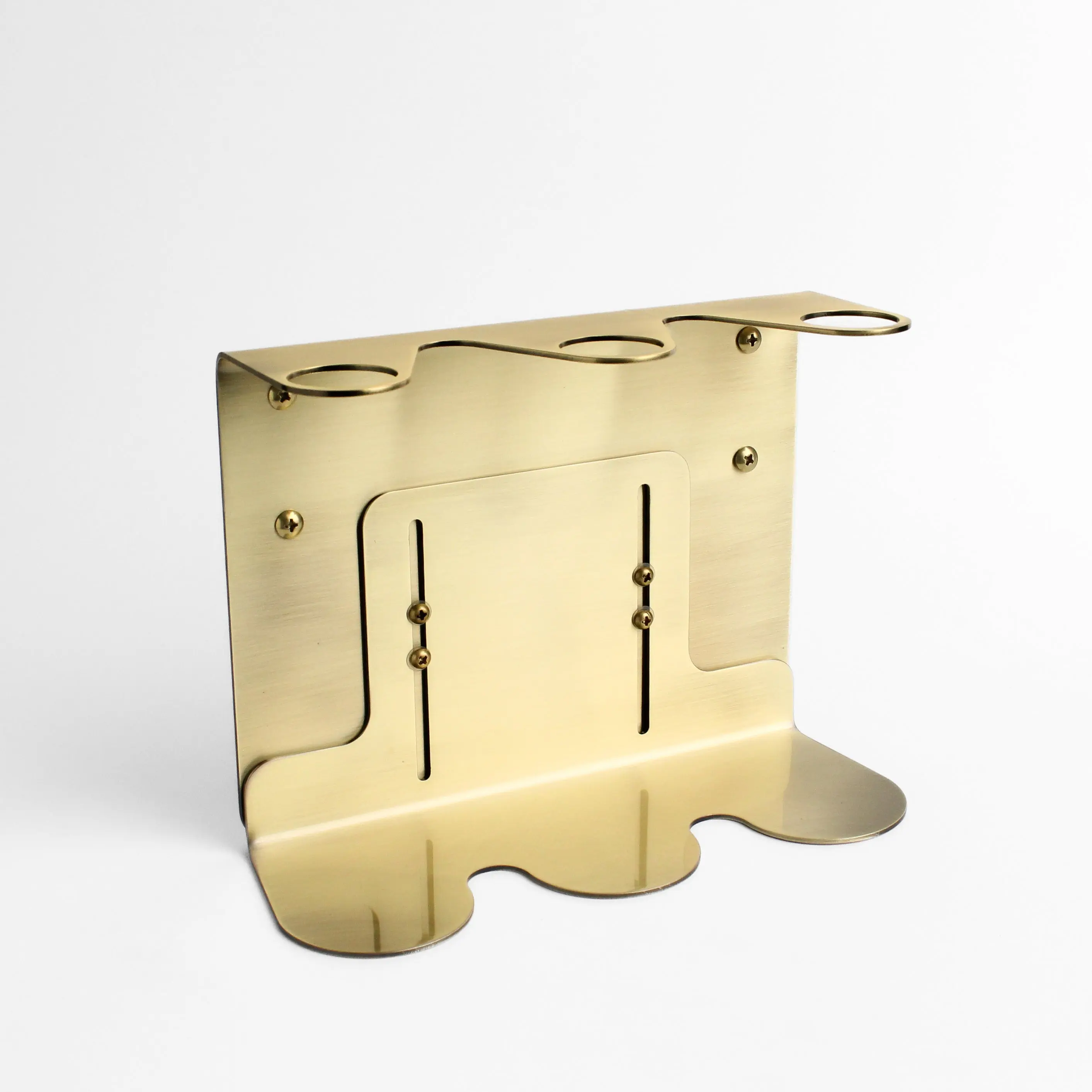 Gold Wall Bracket & Frosted White Glass Dispenser Set - Image 2