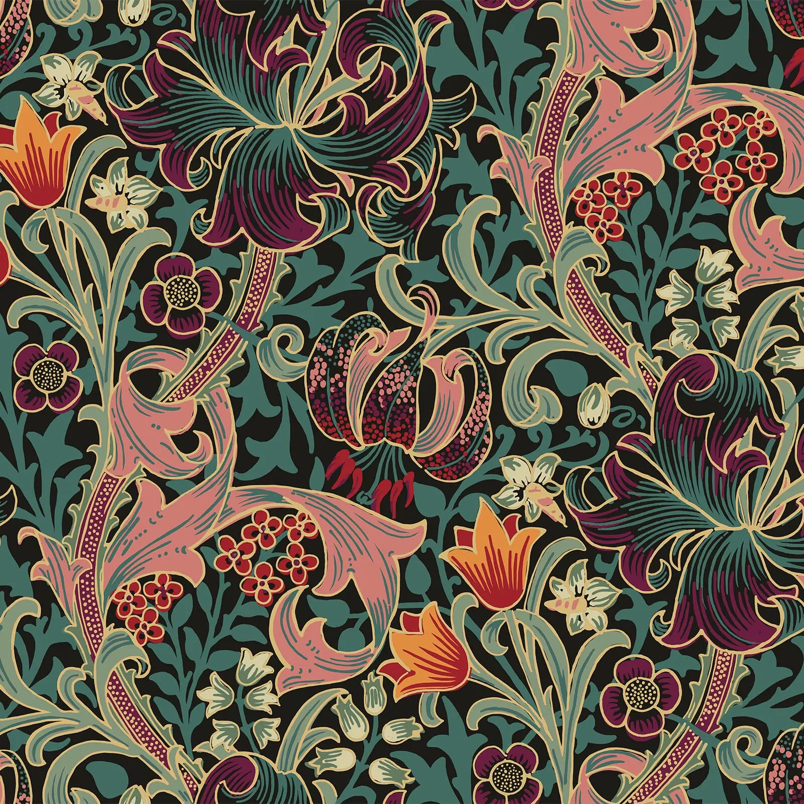GOLDEN LILY Wallpaper - Apatite