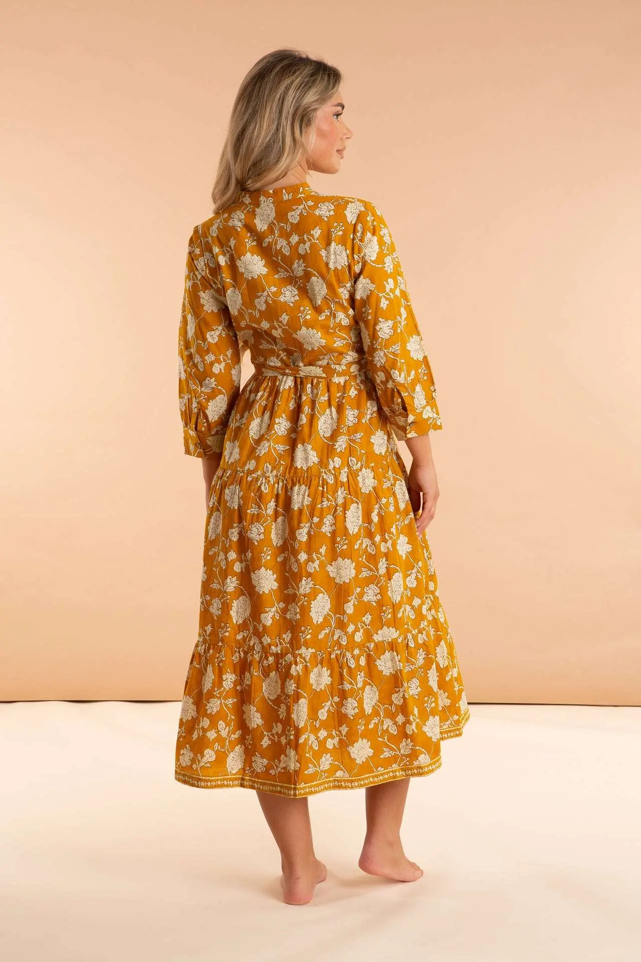 Golden Tulip Cotton Dress - Image 3