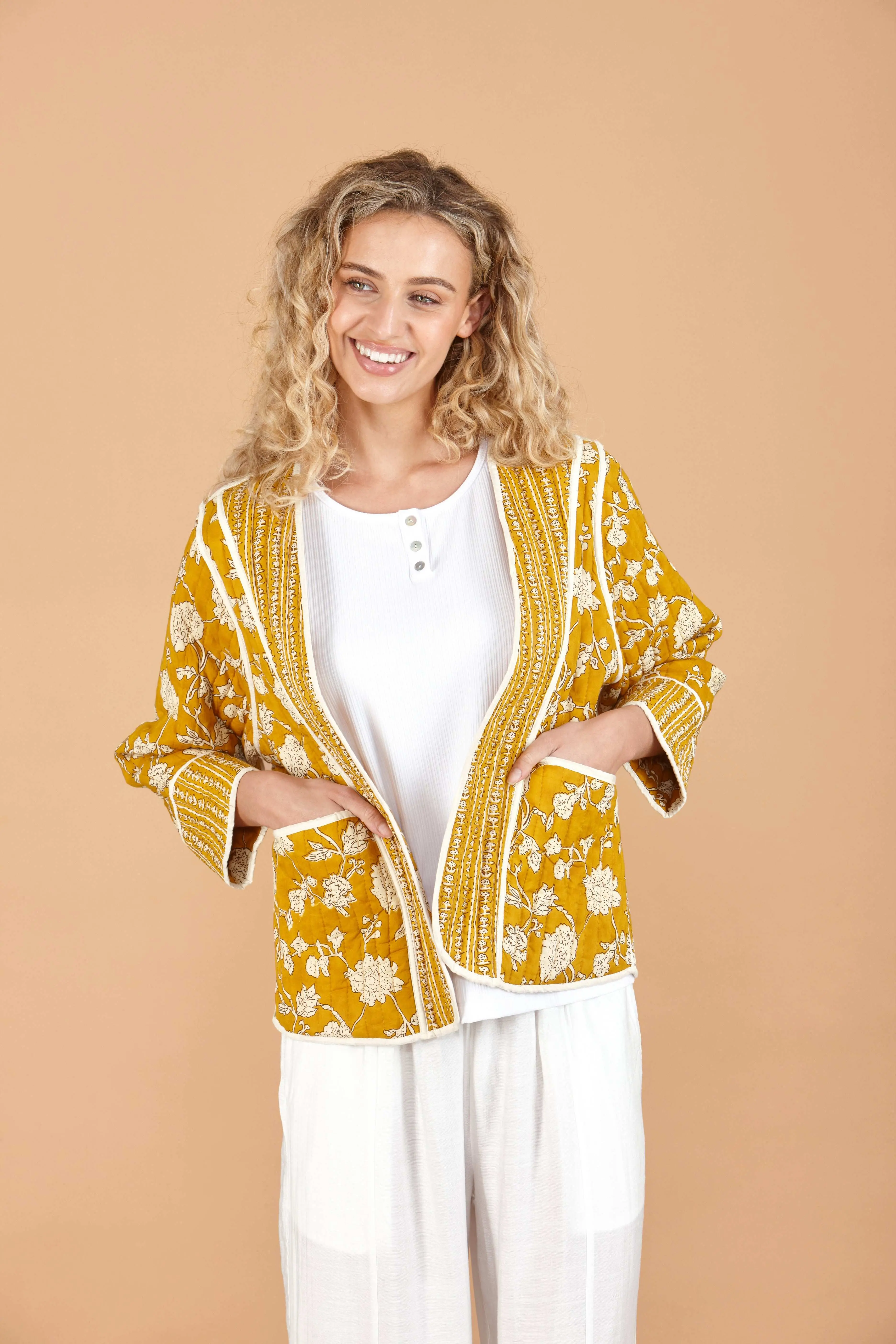 Golden Tulip Reversible Quilted Cotton Jacket - Image 2