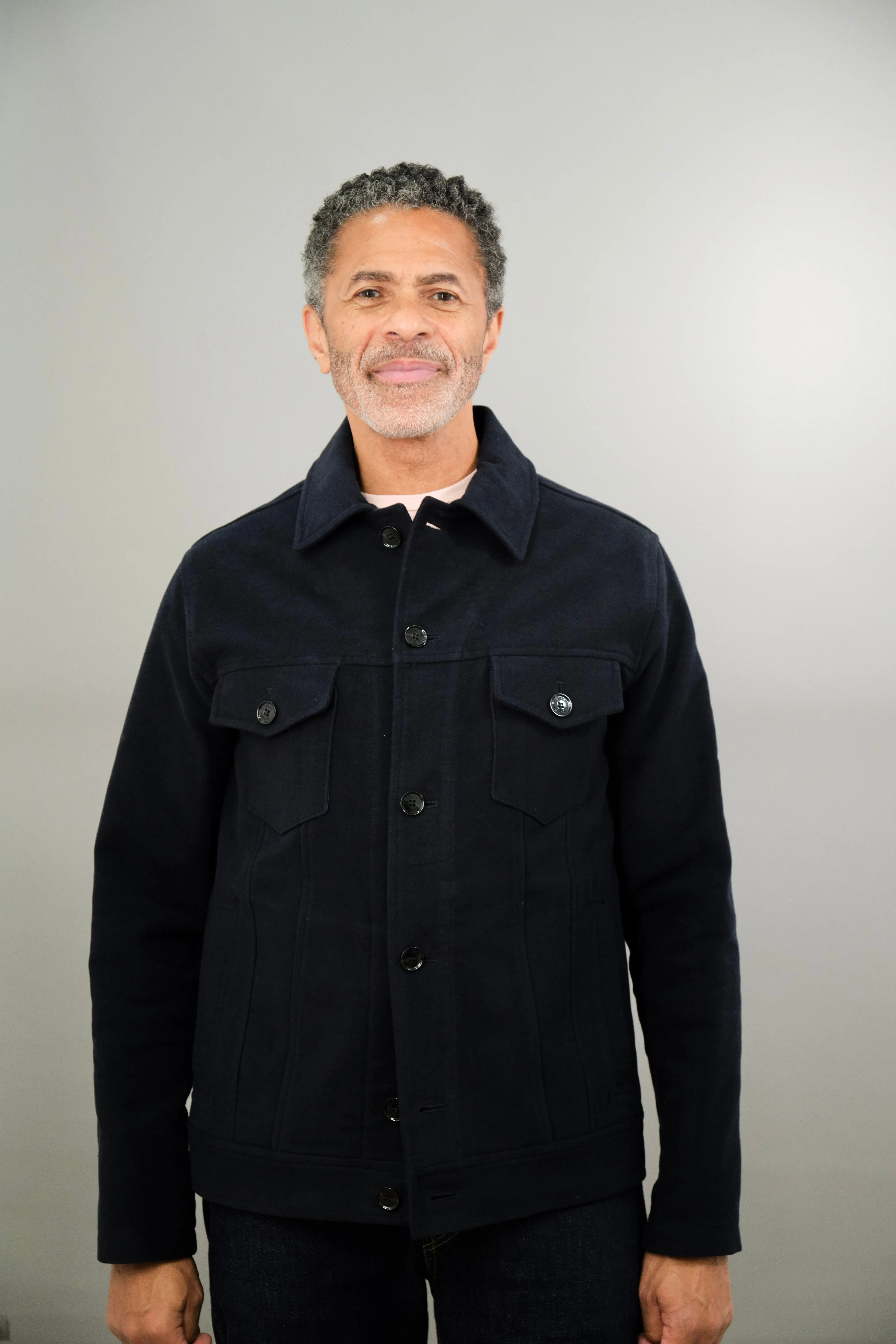 Goring Jacket - Navy Moleskin - Image 2