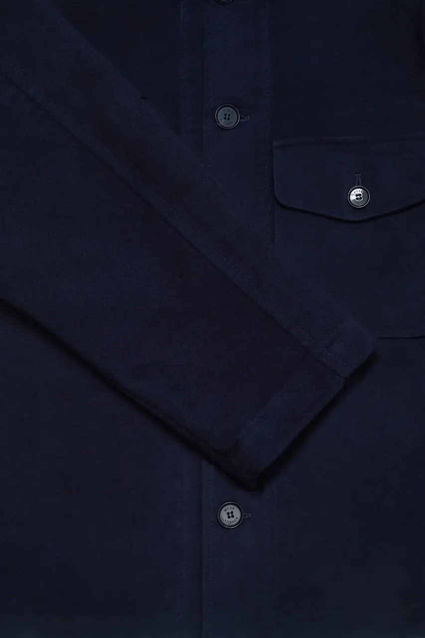 Goring Jacket - Navy Moleskin - Image 5