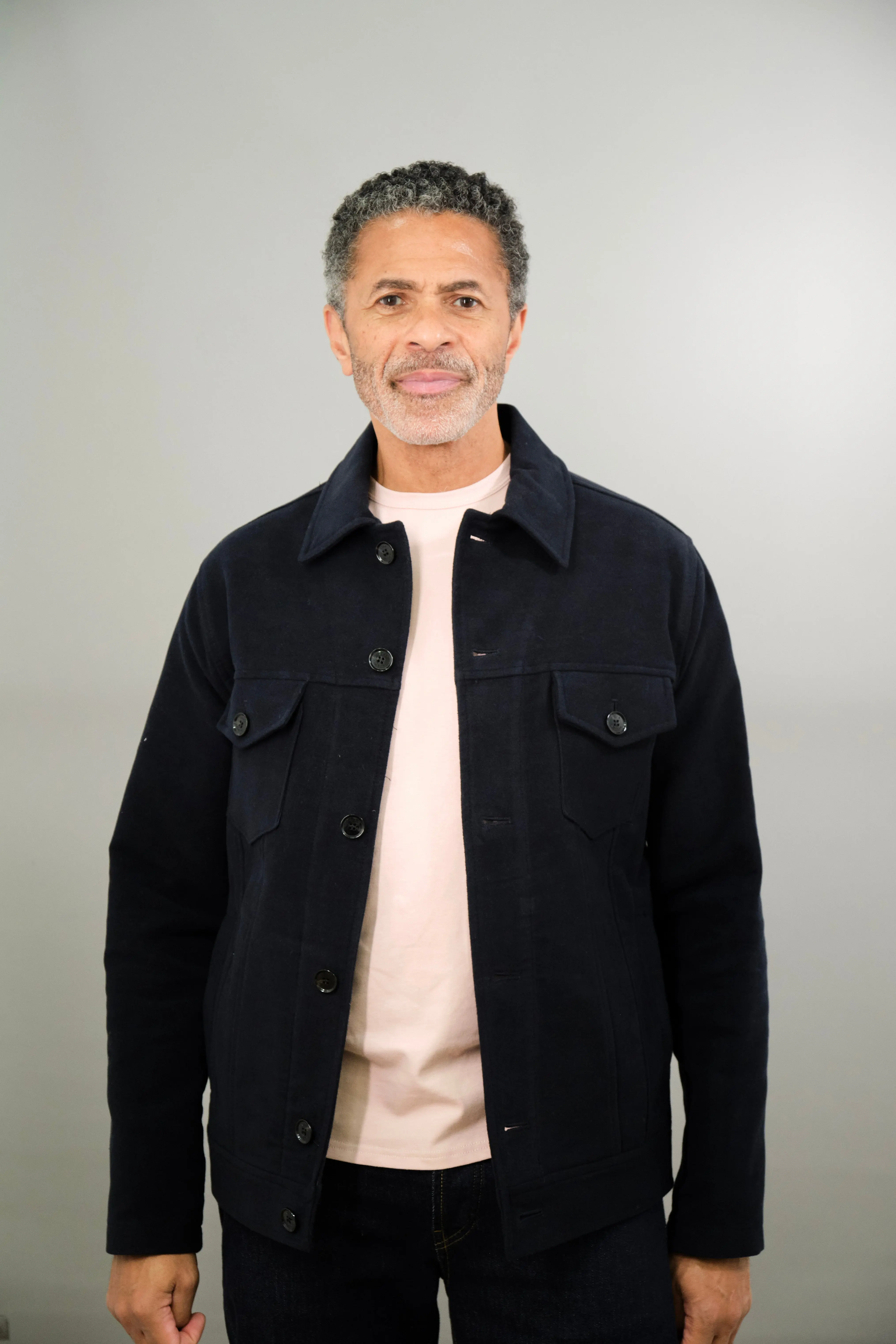 Goring Jacket - Navy Moleskin - Image 6