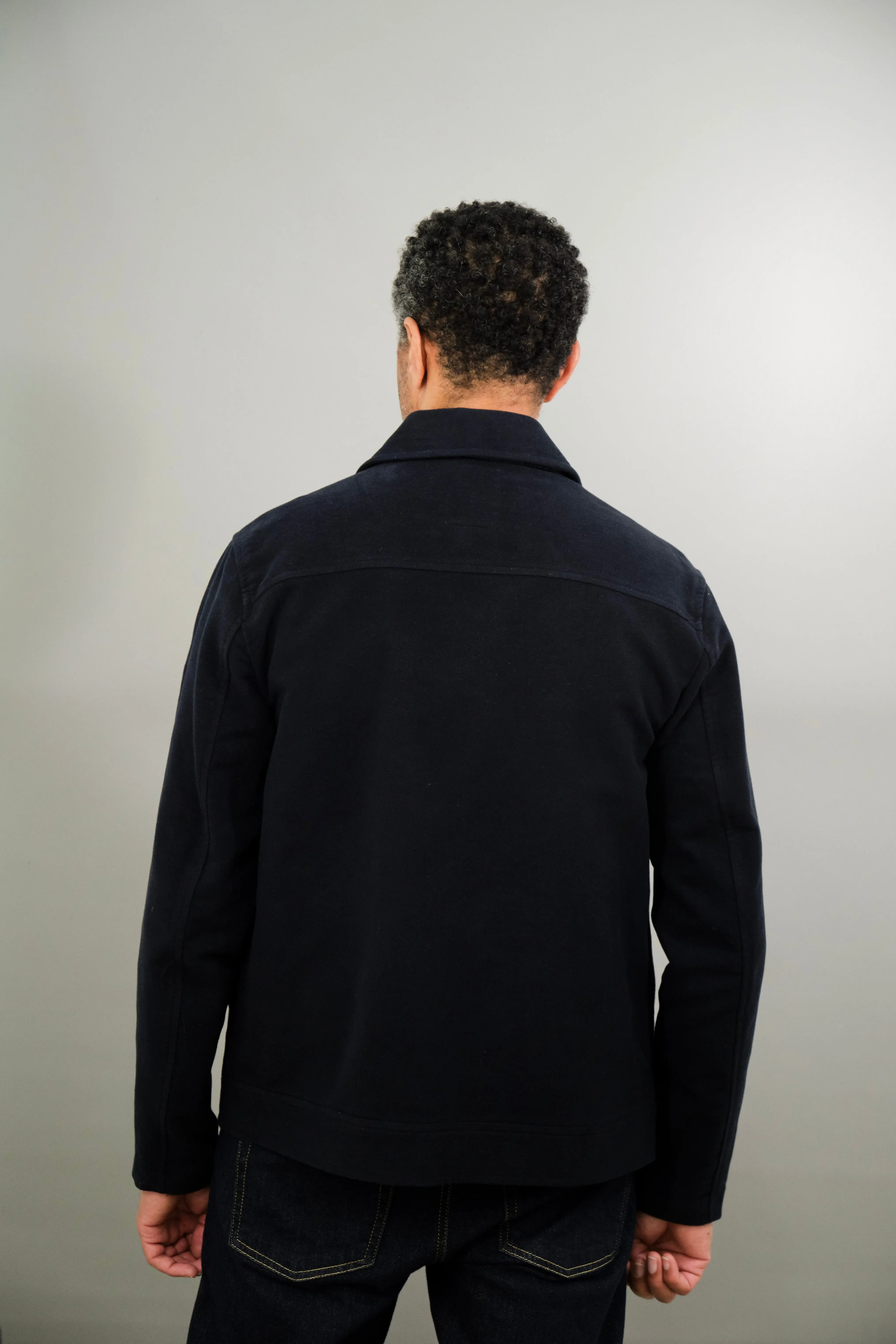 Goring Jacket - Navy Moleskin - Image 7