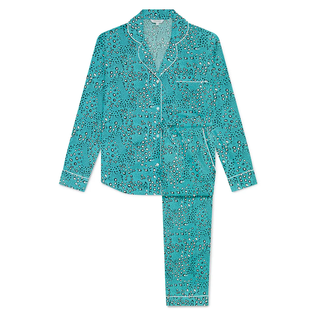 Green Dots Women's Long Sleeve Organic Cotton Pyjama Trouser Set - Image 4