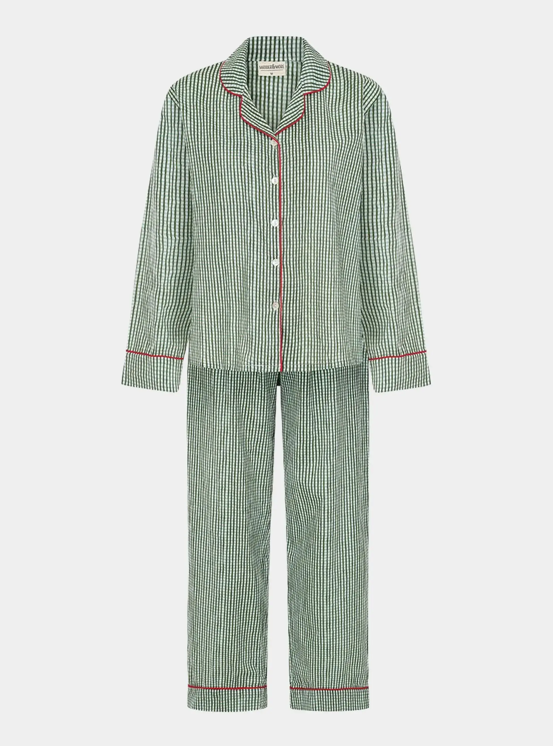 Green Gingham Women's Pyjama Trouser Set