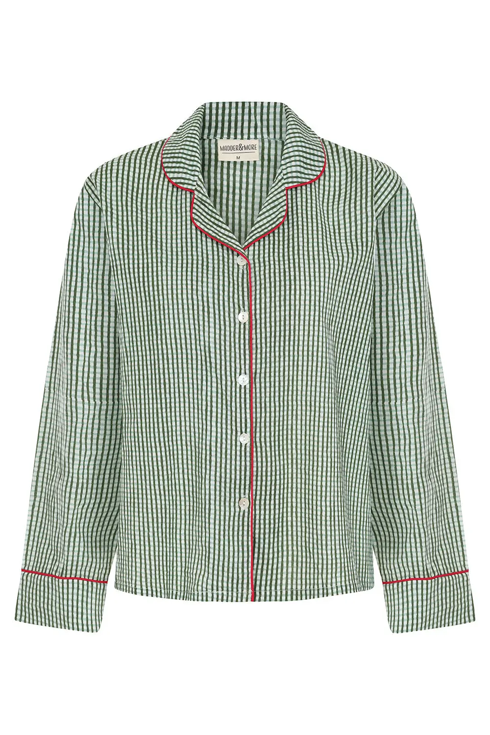 Green Gingham Women's Pyjama Trouser Set - Image 8