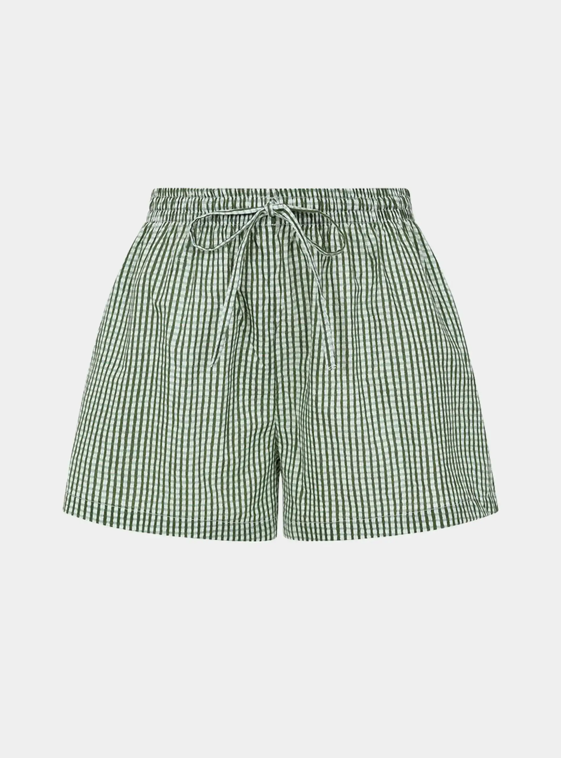 Green Gingham Women's Pyjama Shorts