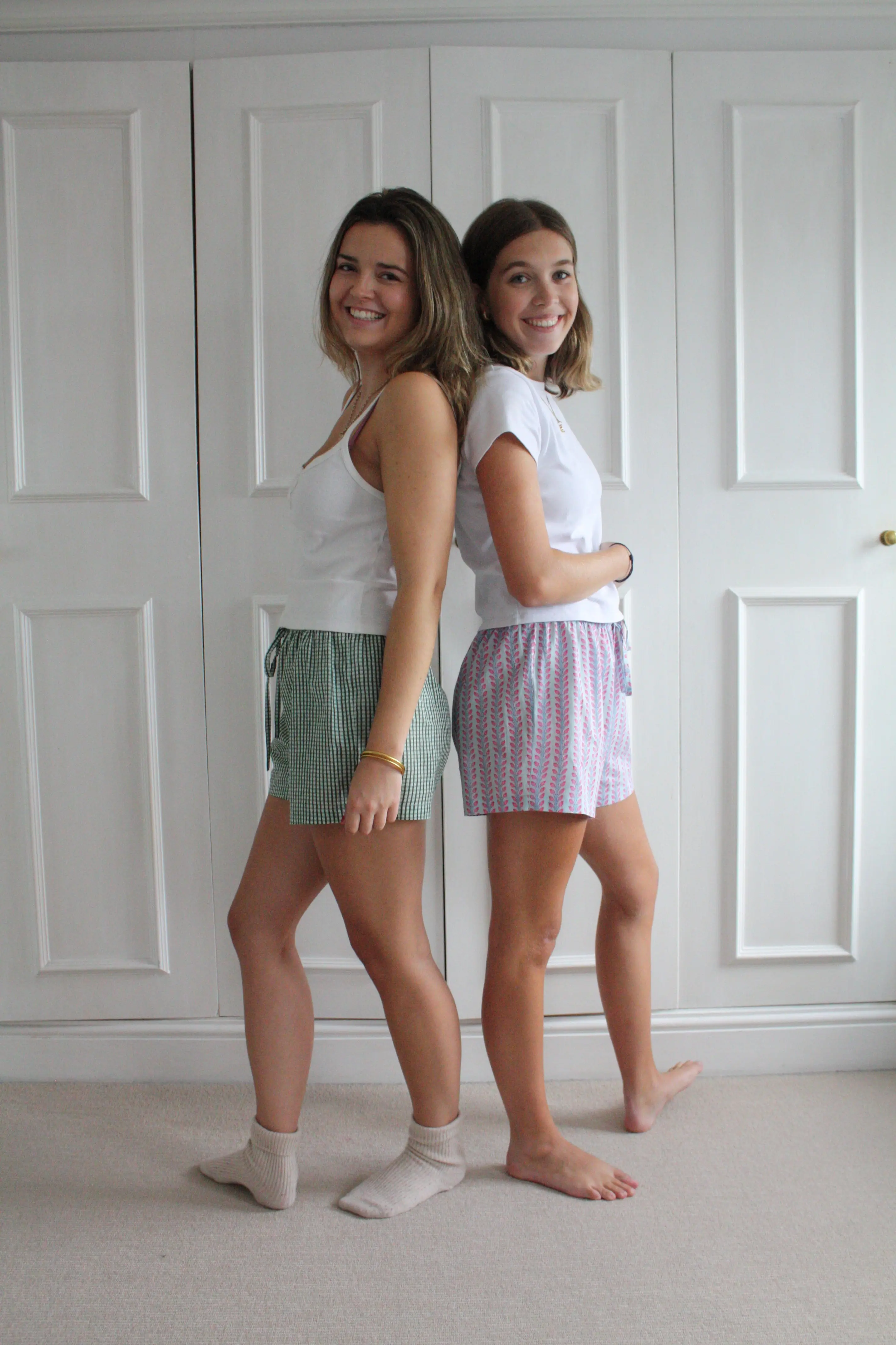 Green Gingham Women's Pyjama Shorts - Image 3