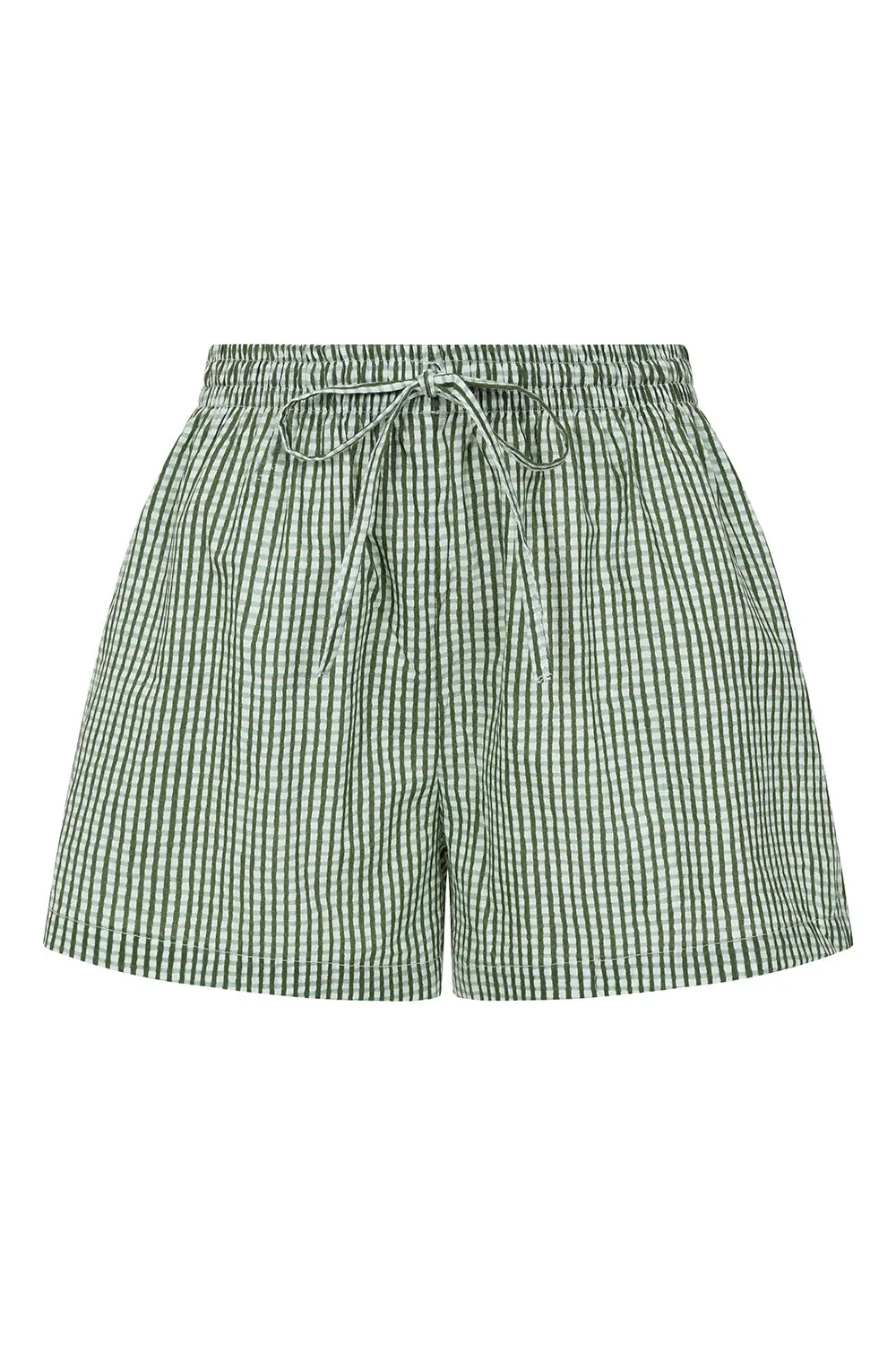 Green Gingham Women's Pyjama Shorts - Image 6