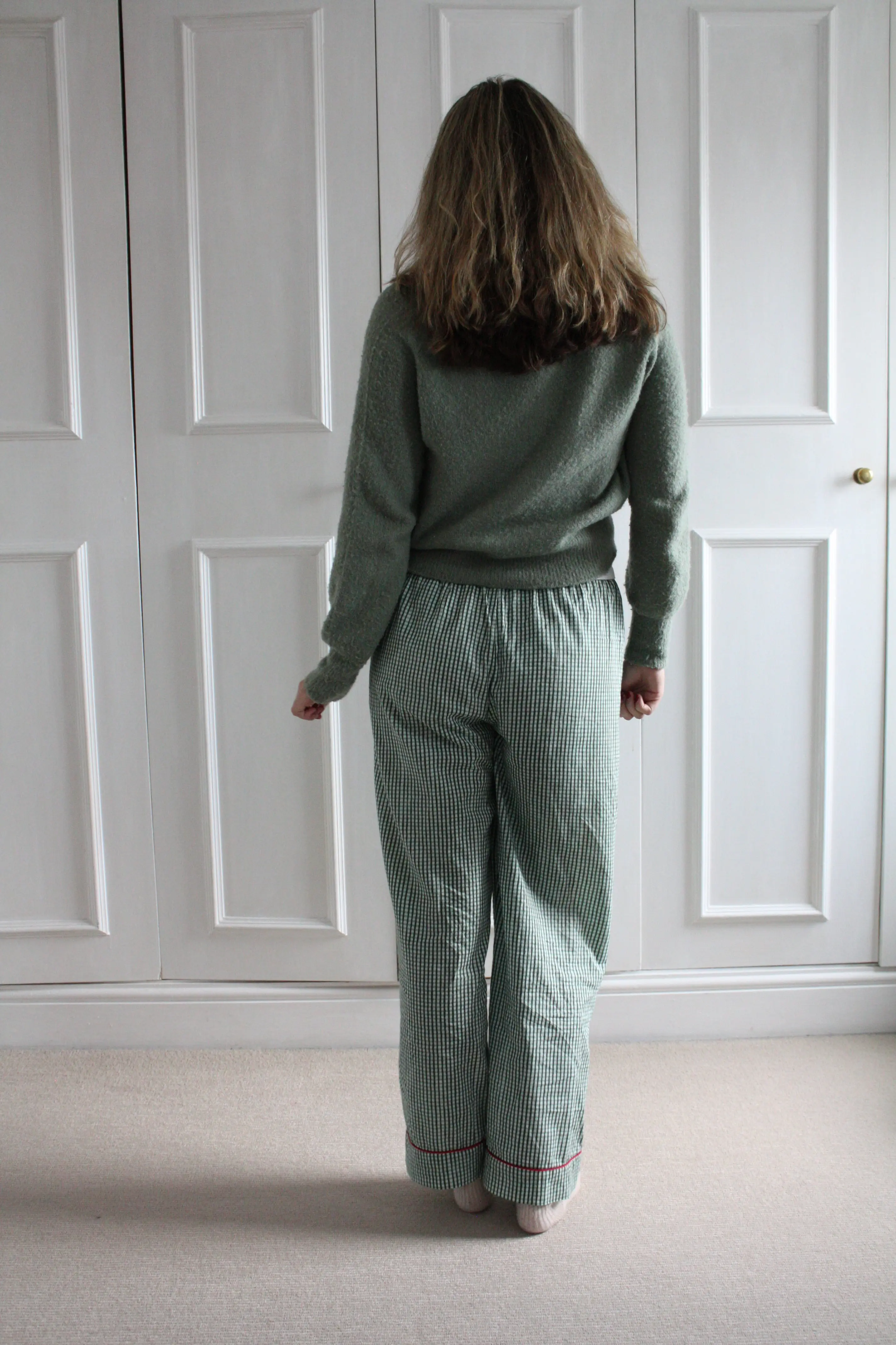 Green Gingham Women's Pyjama Trousers - Image 5