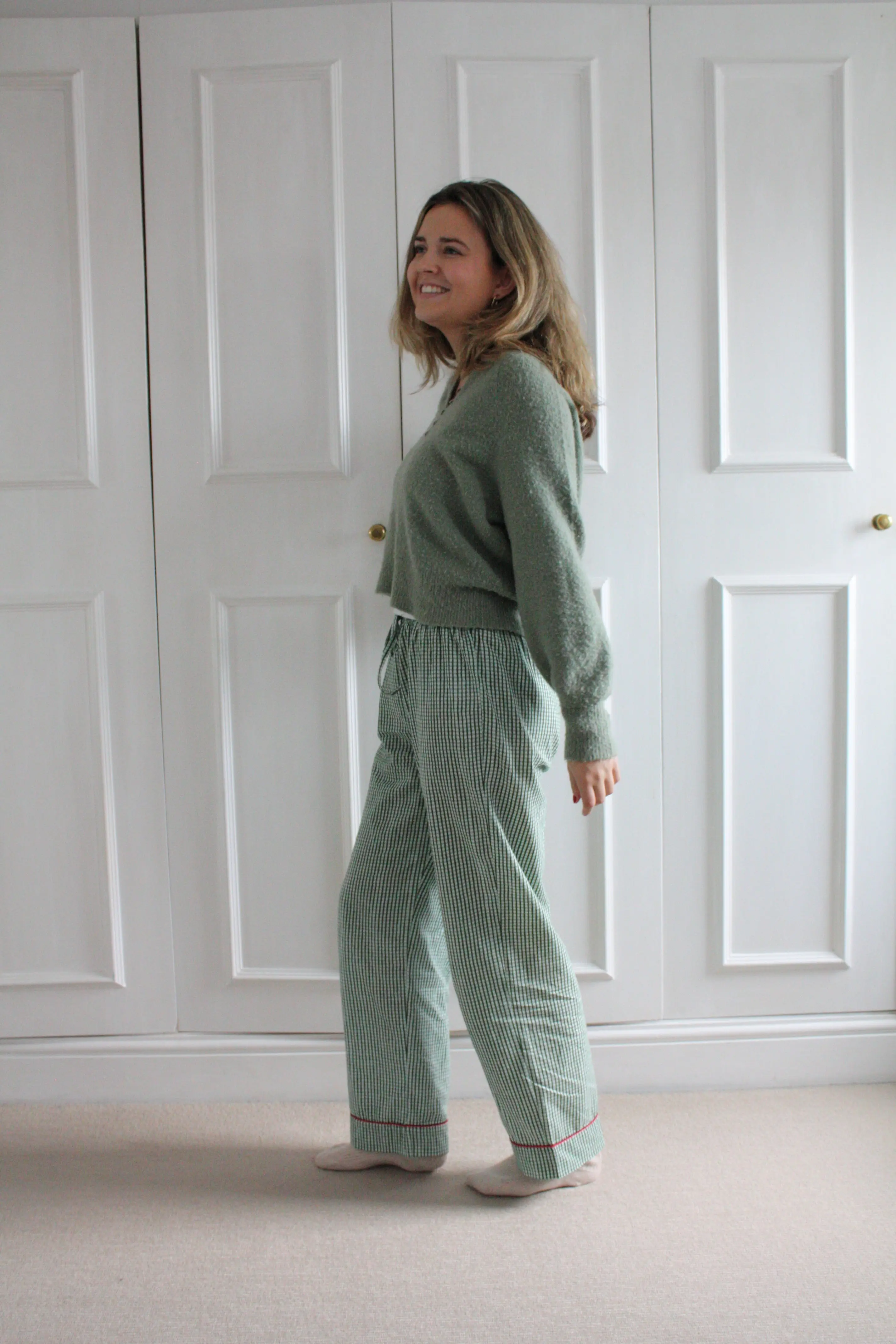 Green Gingham Women's Pyjama Trousers - Image 6