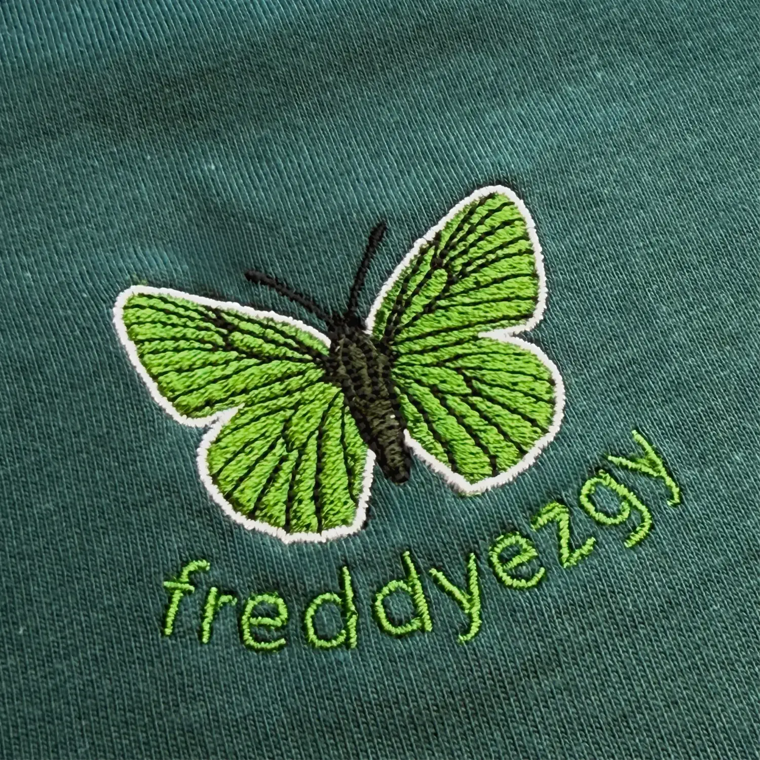 Green Hairstreak Butterfly T-Shirt - Butterfly - Unisex Relaxed Fit - Image 3