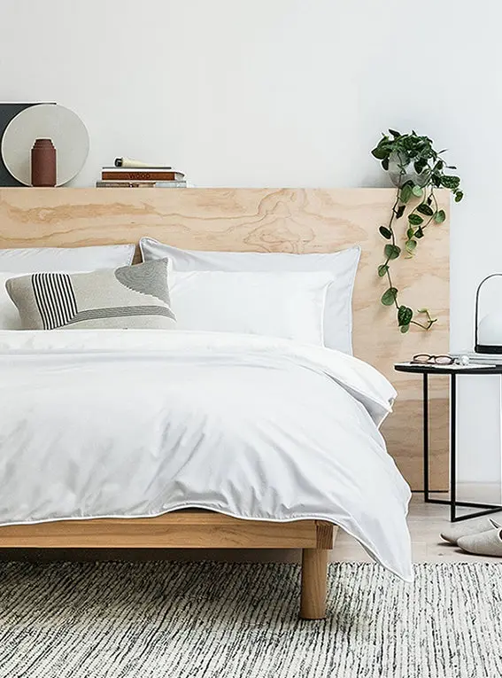 Grey and White Tencel Cotton Duvet Cover