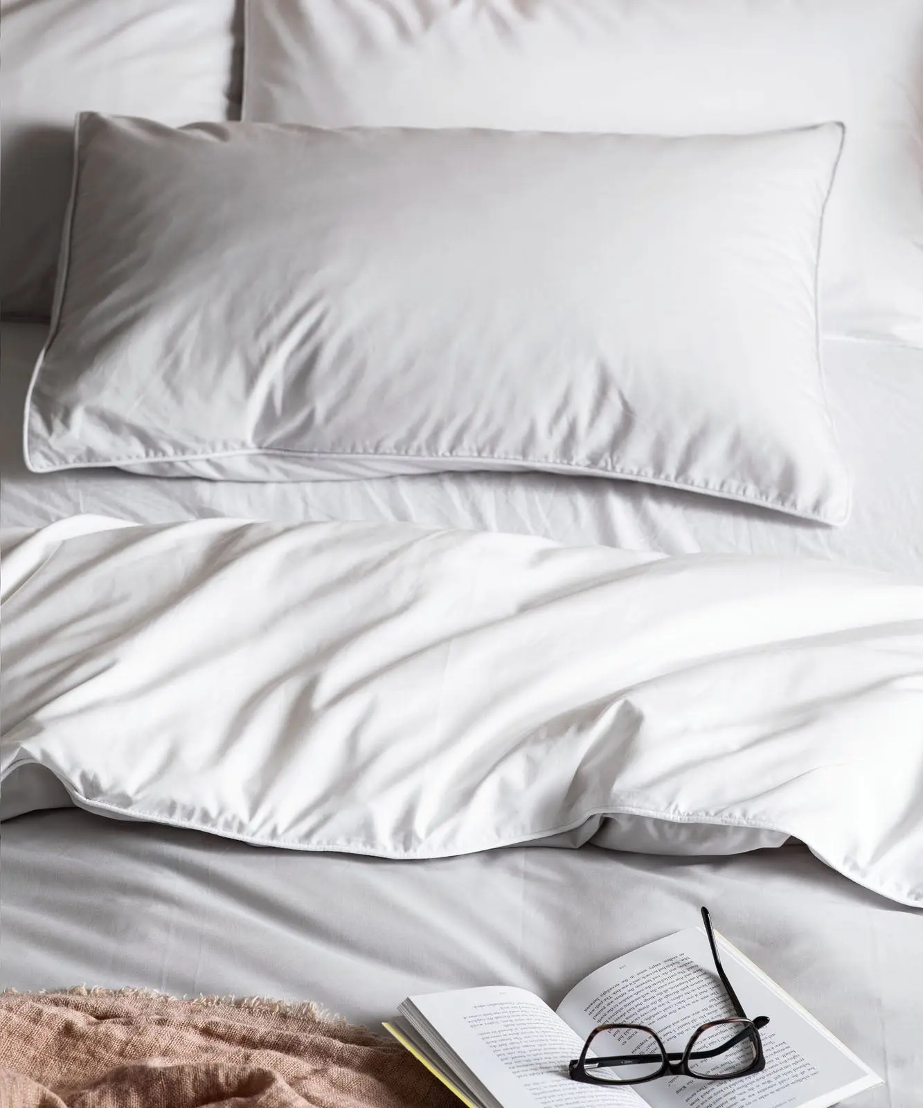 Grey and White Tencel Cotton Duvet Cover - Image 6