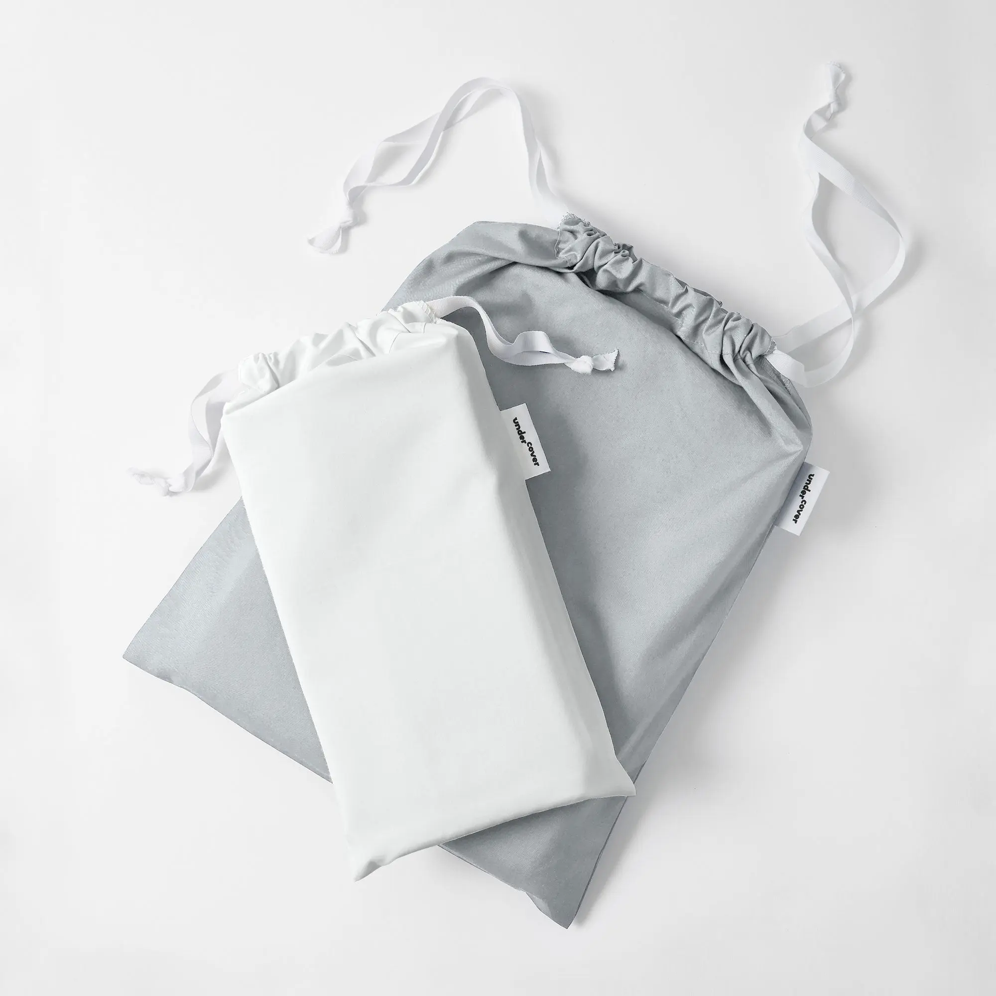 Grey and White Tencel Cotton Duvet Cover - Image 7