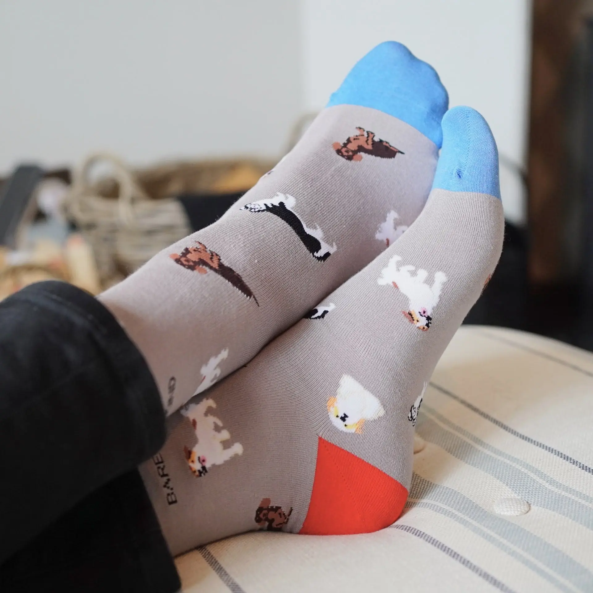 Grey Dog Pet Pair Bamboo Sock Set - Image 2