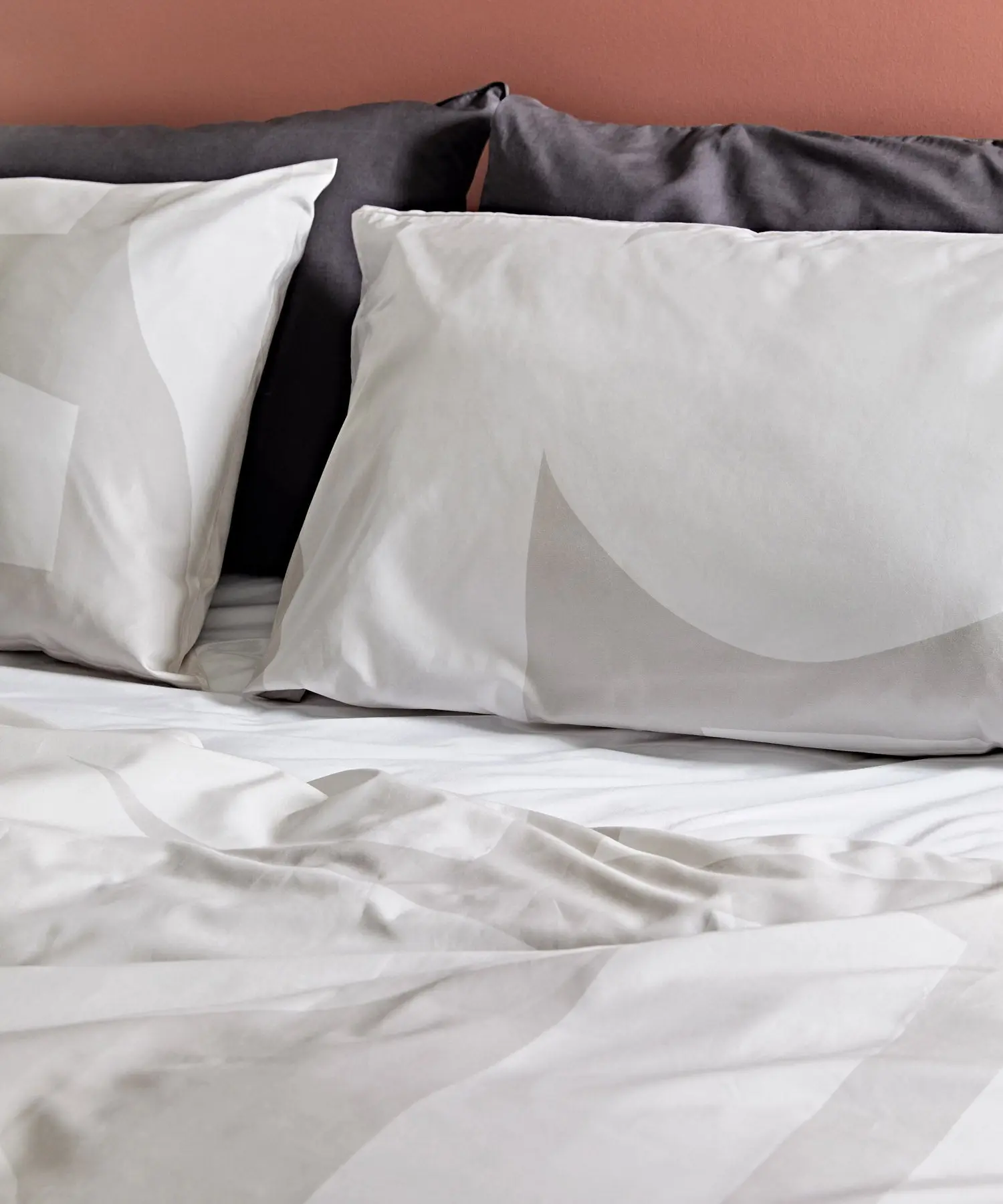 Grey Printed Tencel Cotton Pillowcase - Image 3