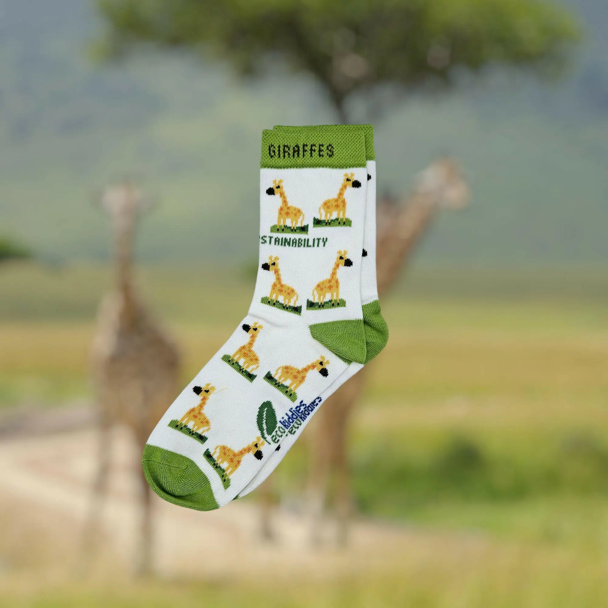 Grinning Giraffe Organic Cotton Kids Socks - Image 3