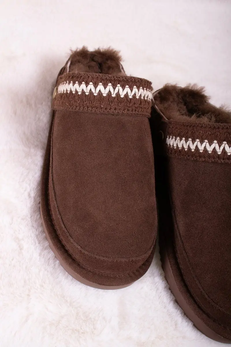 Hallie Sheepskin Multiway Slippers in Chocolate - Image 7