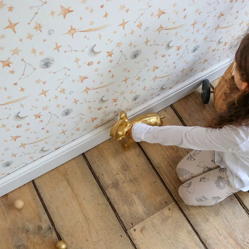 "Hand-Painted Stars Wallpaper for Kids – 4 Dreamy Colours - Image 2