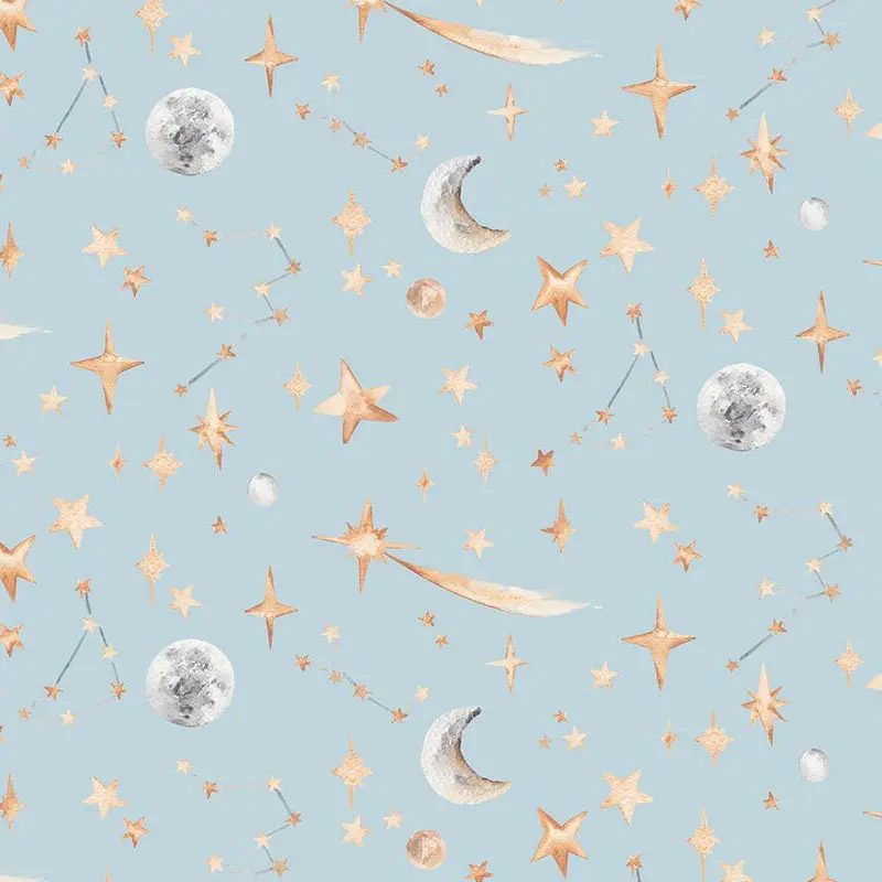 "Hand-Painted Stars Wallpaper for Kids – 4 Dreamy Colours - Image 5