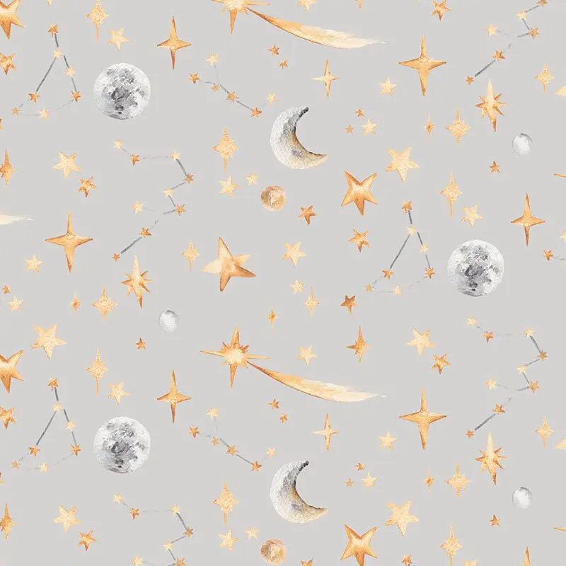 "Hand-Painted Stars Wallpaper for Kids – 4 Dreamy Colours - Image 9