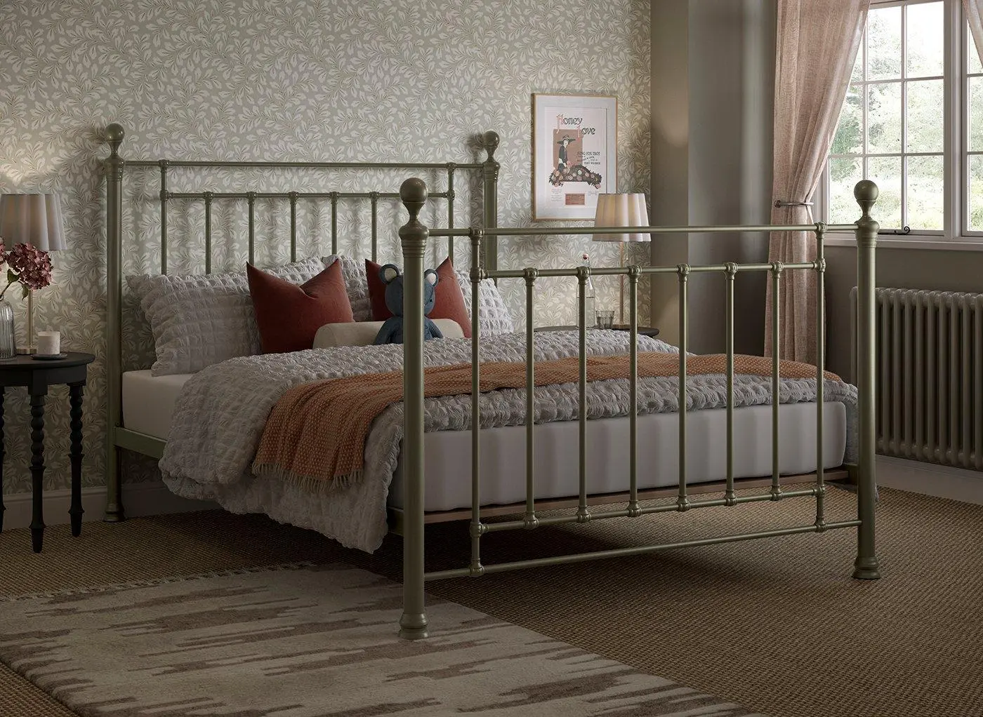 Hatti Metal Bed Frame - Brown