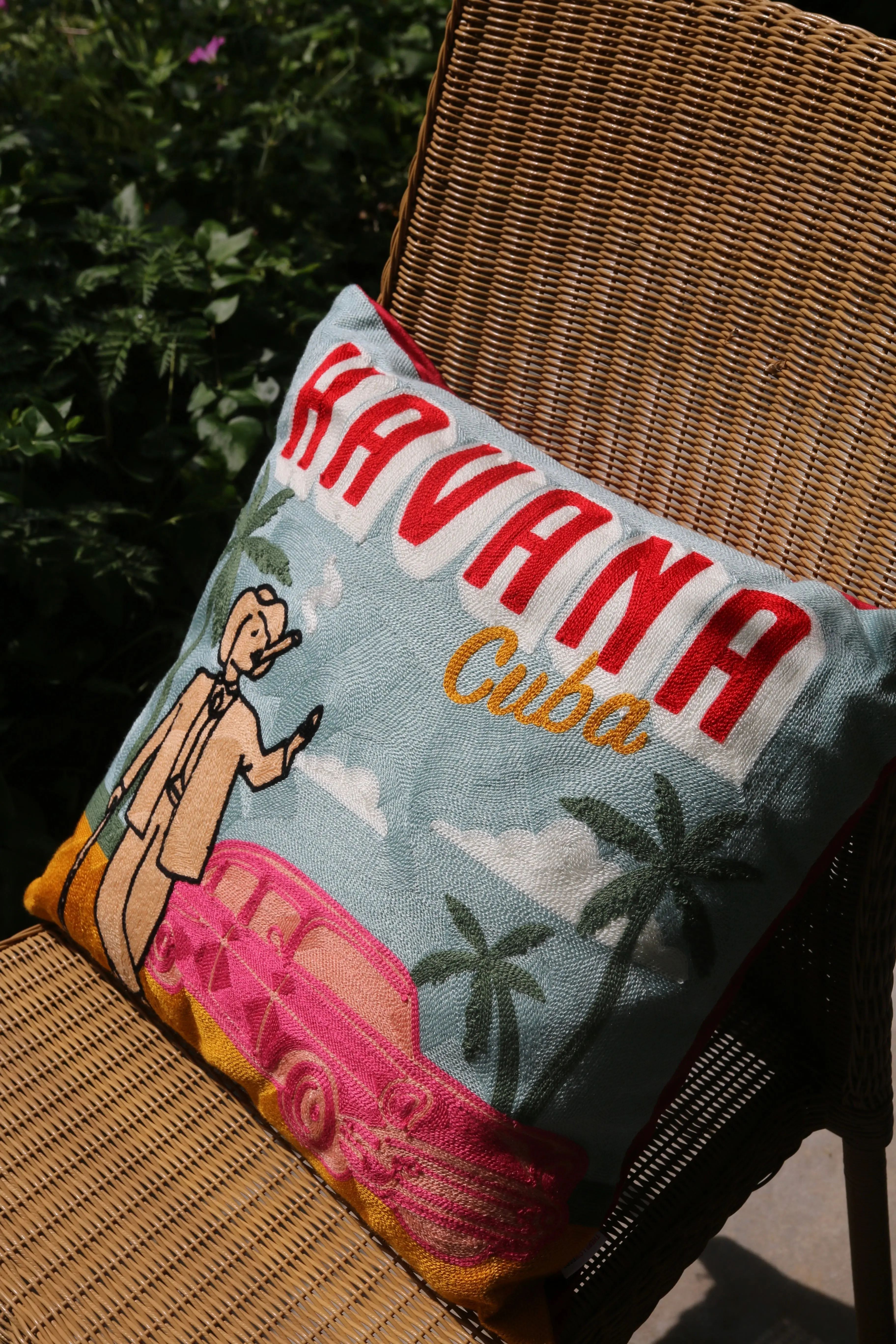 Havana Needlepoint Cushion - Image 2
