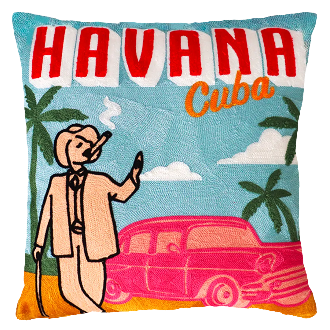 Havana Needlepoint Cushion - Image 3