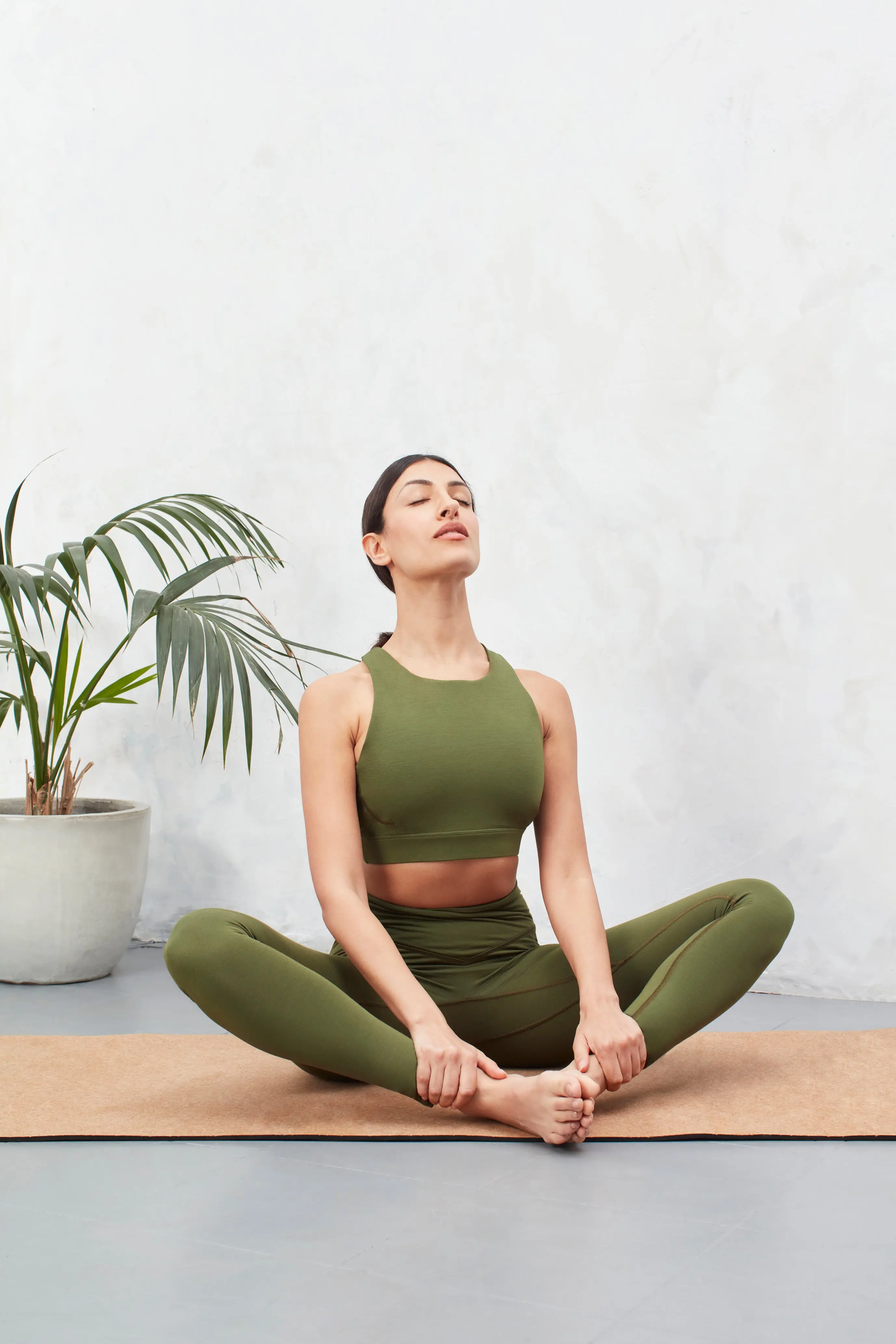 Earth Khaki High Neck Sports Bra - Image 5
