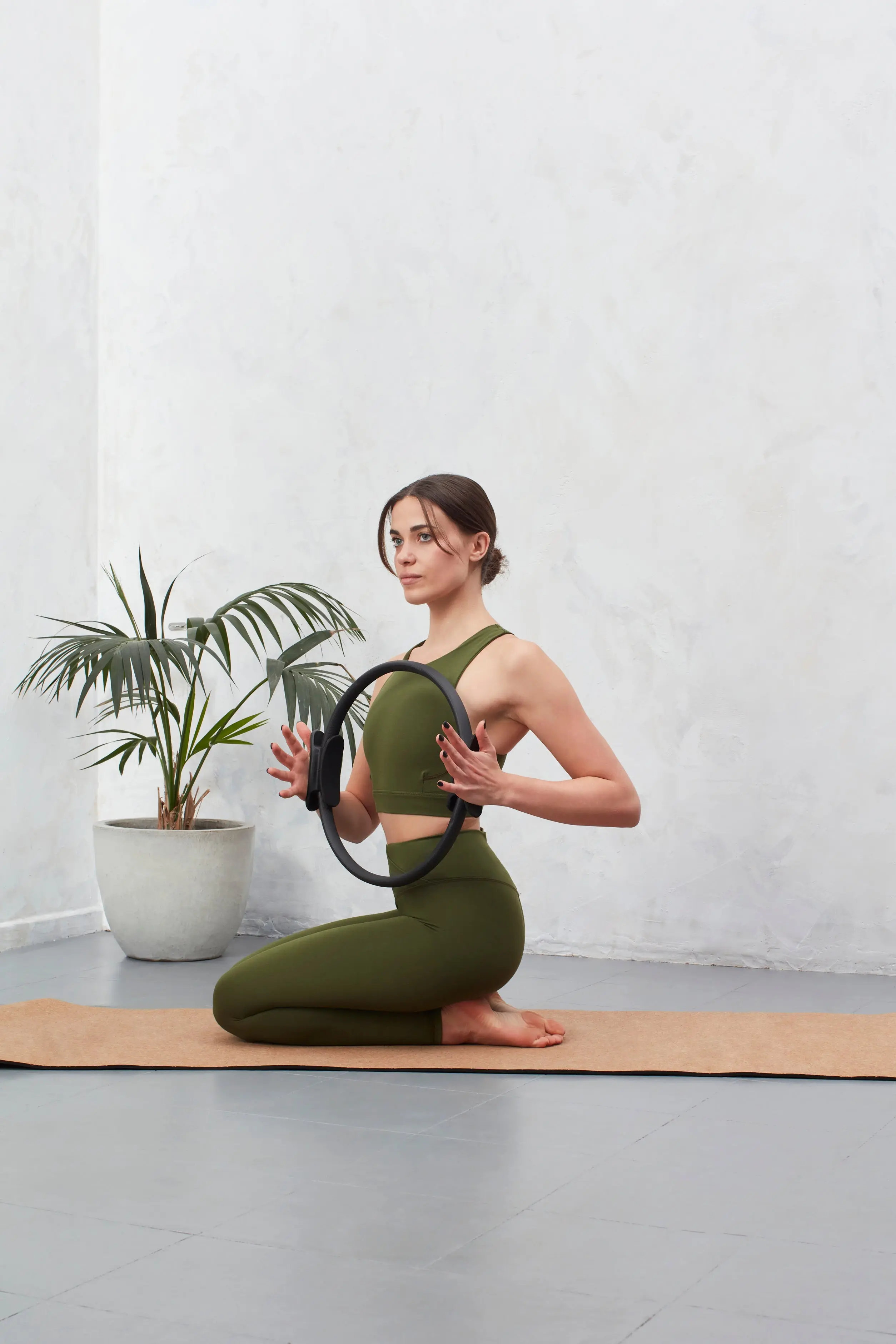Earth Khaki High Neck Sports Bra - Image 6