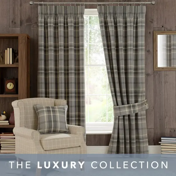 Highland Check Pencil Pleat Curtains - Image 3