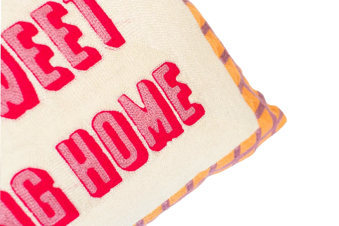 Home Sweet F*cking Home Needlepoint Cushion - Image 2