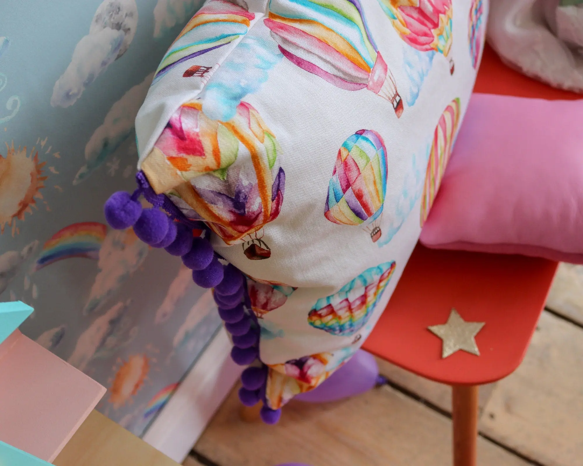 Hot Air Balloons - Children's Cotton Curtain Fabric - Image 4